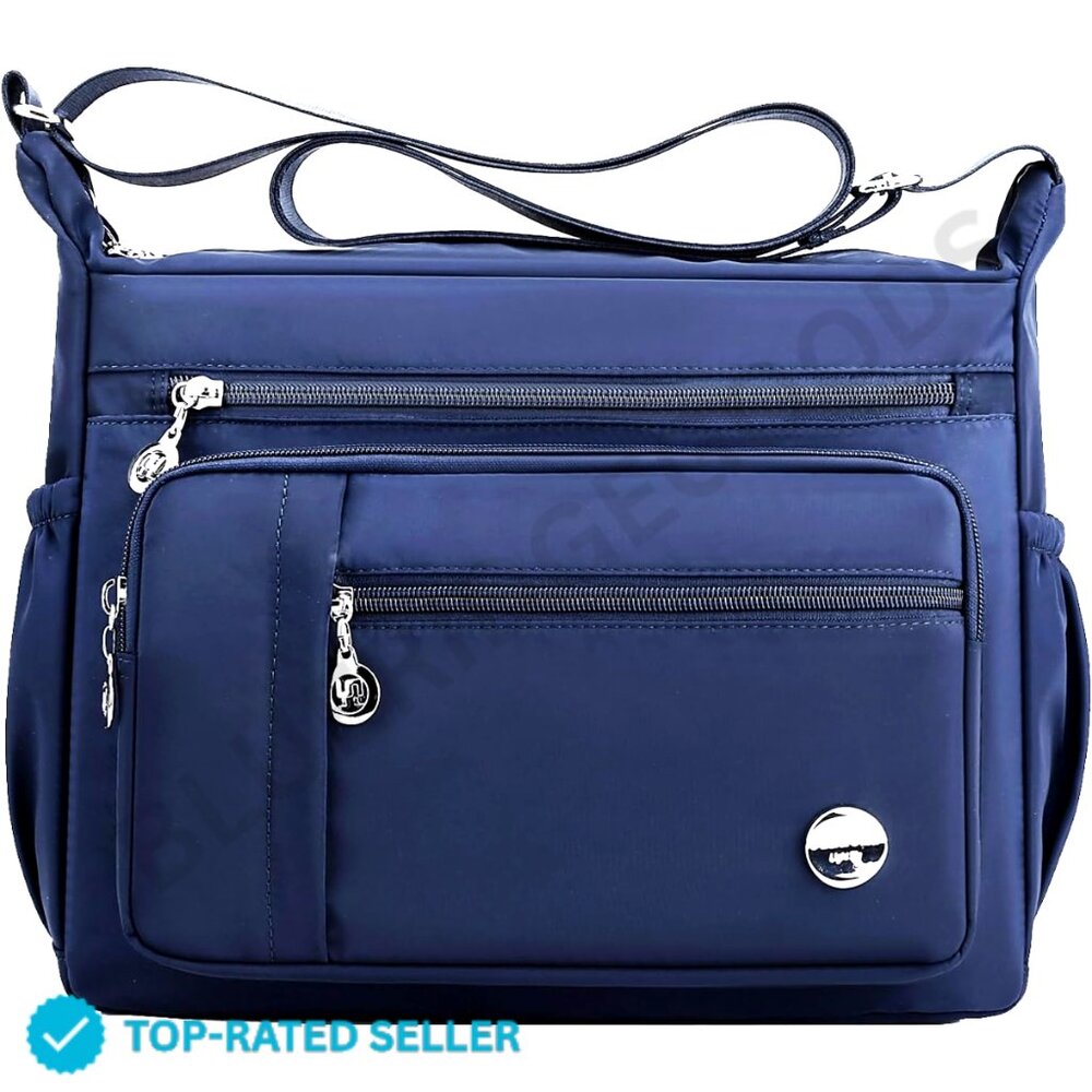 Brand New MINTEGRA Crossbody Blue Pockets Roomy